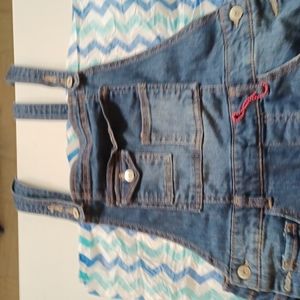 Almost Famous jean overall shorts NWOT